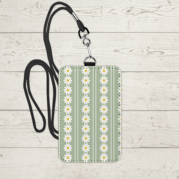 Faux Leather ID Badge Holder - ID Card Holder for Nurses, Teachers & Office Professionals