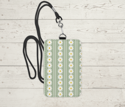 Faux Leather ID Badge Holder - ID Card Holder for Nurses, Teachers & Office Professionals