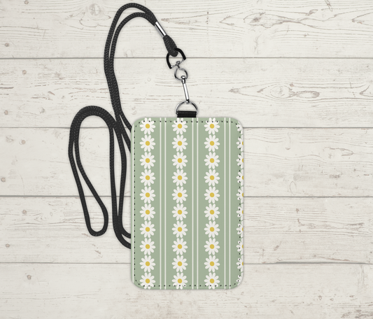 Faux Leather ID Badge Holder - ID Card Holder for Nurses, Teachers & Office Professionals