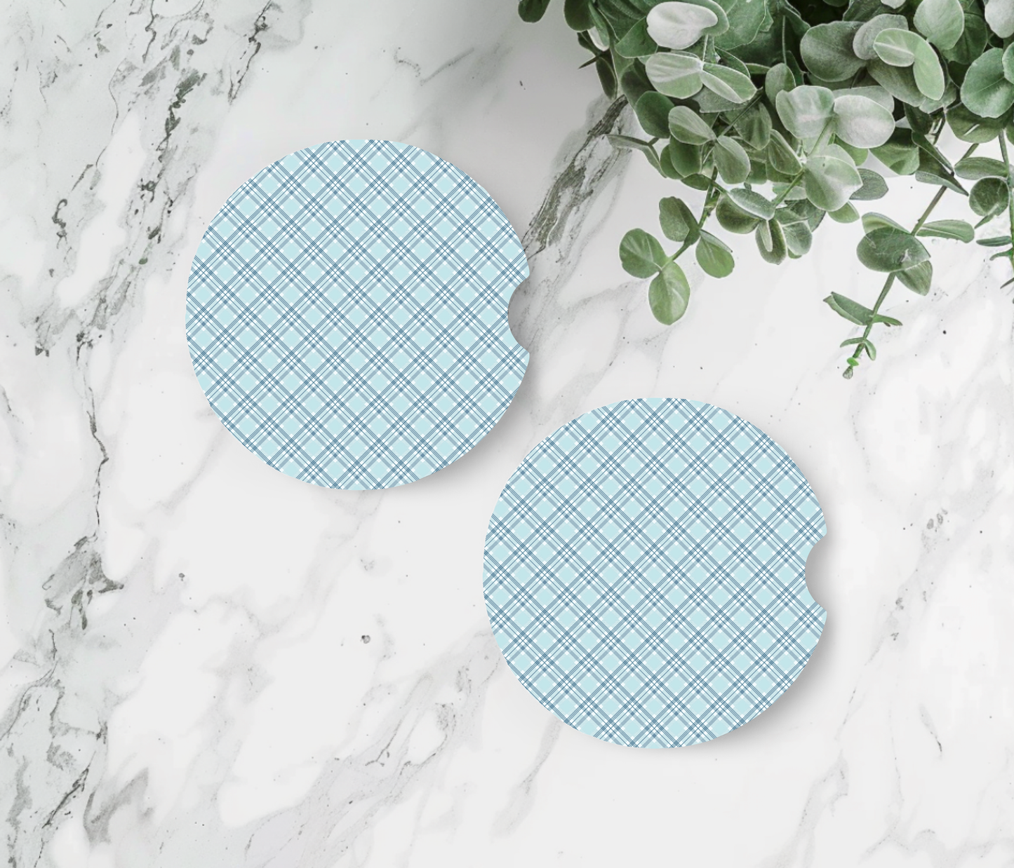 Ceramic Car Coasters – 2 Pack , 2.5" Cup Holder Coasters, Cute Car Accessories
