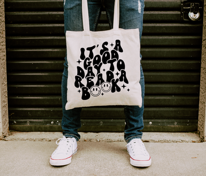 It’s a Good Day to Read a Book Tote Bag | Book Lover Canvas Tote