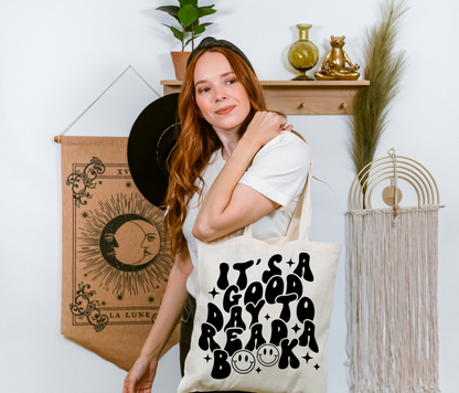 It’s a Good Day to Read a Book Tote Bag | Book Lover Canvas Tote